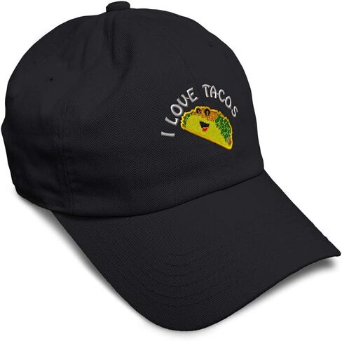 Soft Baseball Cap I Love Tacos Taco Embroidery Tacos Funny Twill Cotton Embroidered Dad Hats for Men & Women in Saudi Arabia