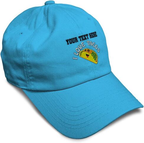 Soft Baseball Cap I Love Tacos Taco Embroidery Tacos Funny Twill Cotton Embroidered Dad Hats for Men & Women in Saudi Arabia