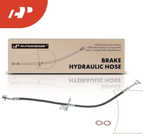 A-Premium Front Passenger Brake Hydraulic Hose Compatible with Select Hyundai Models - Sonata 2015 2016 2017 2018 2019 With Manual Parking Brake - Replace# 58732C1100 in Saudi Arabia