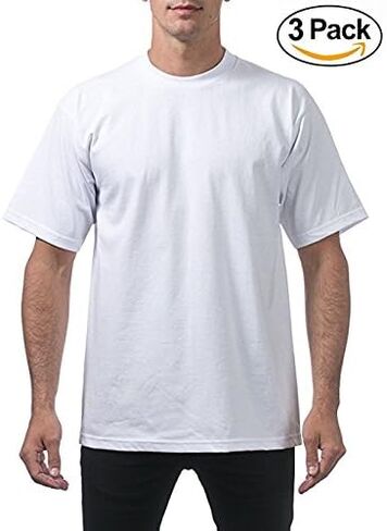 Pro Club Men's 3-Pack Heavyweight Cotton Short Sleeve Crew Neck T-Shirt in Saudi Arabia