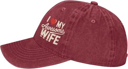 I Love My Awesome Wife Hat for Men Low Washed Distressed Baseball Caps Cool Cap for Dad in Saudi Arabia