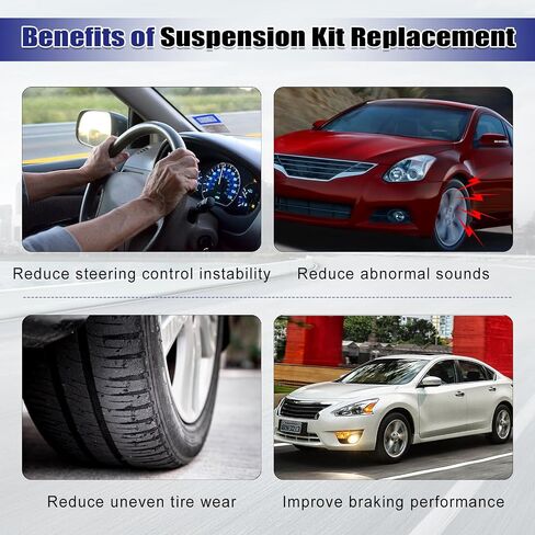 8Pcs Suspension Kit Front Control Arm w/Ball Joint Control Arms Sway Bar Tie Rod Replacement for 2013-2014 Nissan Altima - K750094 K750095 MS30897 MS30898 ES801196 ES801197 EV801066 in Saudi Arabia