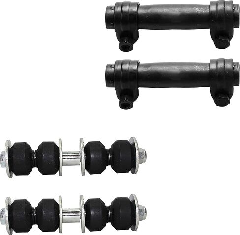 Detroit Axle - 4WD Front End Kit for Chevy Blazer S10 GMC Jimmy Sonoma Isuzu Hombre Oldsmobile Bravada, Upper Control Arms Lower Ball Joints Sway Bars Tie Rods Adjusting Sleeves Idler Arm Replacement in Kuwait