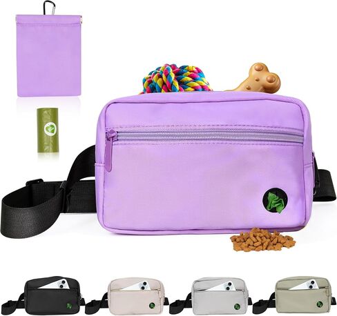 أكياس معالجة الكلب الجرو لتدريب الحيوانات الأليفة حقيبة تدريب على الكلاب ، حزمة الكلب المشي مع carabiner ، موزع حقيبة أنبوب مدمجة وإعادة استخدام حامل حقيبة أنبوب الكلب ، حزام الخصر للحيوانات الأليفة جرو (أسود) in Kuwait