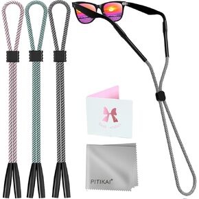 3 Pack Eye Glasses Strap Sunglasses Eyeglasses Holder for Men Women Kid Eyewear Rope String Keeper Lanyard Retainer in Kuwait