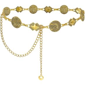 Metal Chain Waist Belt for Women Cowgirl Boho Waist Chain Belt for Dresses in Saudi Arabia