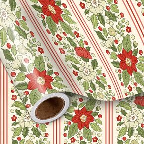 LeZakaa Floral Wrapping Paper Roll, Blue Hydrangea Flowers Party Gift Wrap for Wedding, Bridal Shower, Baby Shower, Anniversary, Mother's Day, Birthday, 17 inches x 16.4 Feet (23.2 sq.ft.) in Kuwait