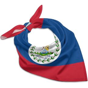 Flag of Belize Bandanas Squares Handkerchief Hair Scarves Head Scarves Head Scarf Kerchief for Men Women in Saudi Arabia