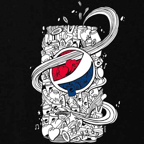 CafePress Pepsi Can Doodle Zip Hoodie (Dark) Men's Dark Zip-Up Hooded Sweatshirt in Saudi Arabia
