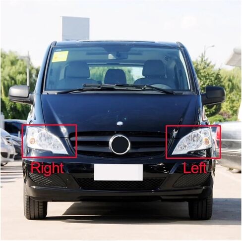 Headlight Housing Compatible For Mercedes Benz Viano Vito W639 2012 2013 2014 2015 Front Headlamp Shell Headlight Lens Cover Transparent Lampshade Plexiglass(Right) in Saudi Arabia