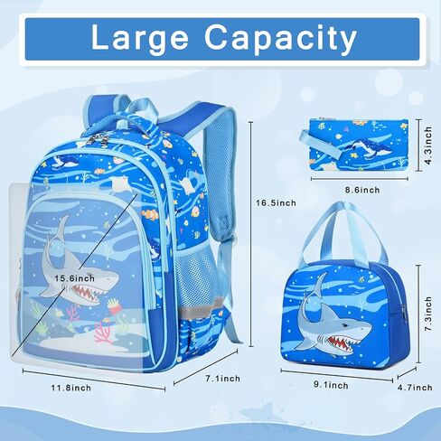 حقيبة الظهر Bevalsa Kids for Boys Girls ، حقيبة مدرسة مرحلة ما قبل المدرسة في مرحلة ما قبل المدرسة ، حقيبة الظهر على ظهرها مع علبة قلم رصاص ، حقيبة كتب لطيفة للمراهقين in Kuwait