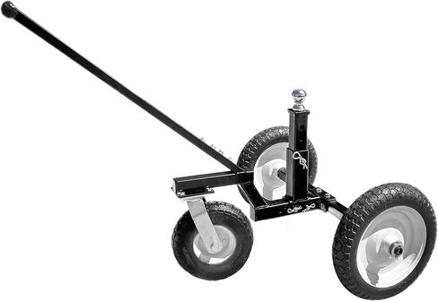 Tow Tuff Trailer Dolly W/ 12 "إطارات خالية من المسطحة وعجلة Caster Caster ، 800 رطل ، أسود-16.5" إلى 25.5 "ارتفاع قابل للتعديل ، بناء الفولاذ ، اللمسات النهائية للمسحوق ، يناسب 1 7/8" مقرن in Kuwait