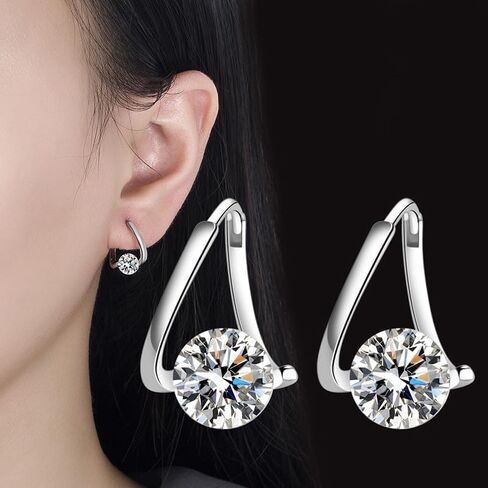 Coadipress Lymphatic Drainage Earrings - Unique Rhinestone Hoop Earrings with Shinny Crystal Stones - Trendy Irregular Cubic Design - Jewelry Gifts in Saudi Arabia