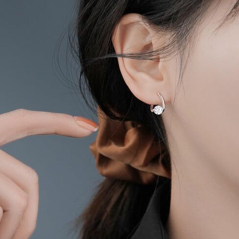 Coadipress Lymphatic Drainage Earrings - Unique Rhinestone Hoop Earrings with Shinny Crystal Stones - Trendy Irregular Cubic Design - Jewelry Gifts in Saudi Arabia