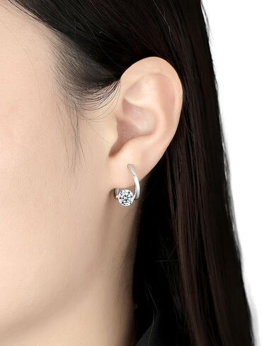 Coadipress Lymphatic Drainage Earrings - Unique Rhinestone Hoop Earrings with Shinny Crystal Stones - Trendy Irregular Cubic Design - Jewelry Gifts in Saudi Arabia