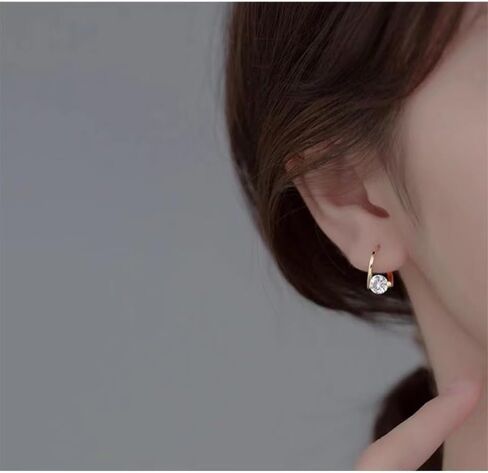 Coadipress Lymphatic Drainage Earrings - Unique Rhinestone Hoop Earrings with Shinny Crystal Stones - Trendy Irregular Cubic Design - Jewelry Gifts in Saudi Arabia