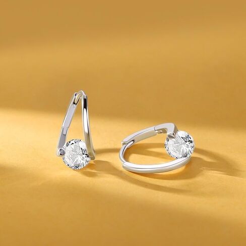 Coadipress Lymphatic Drainage Earrings - Unique Rhinestone Hoop Earrings with Shinny Crystal Stones - Trendy Irregular Cubic Design - Jewelry Gifts in Saudi Arabia