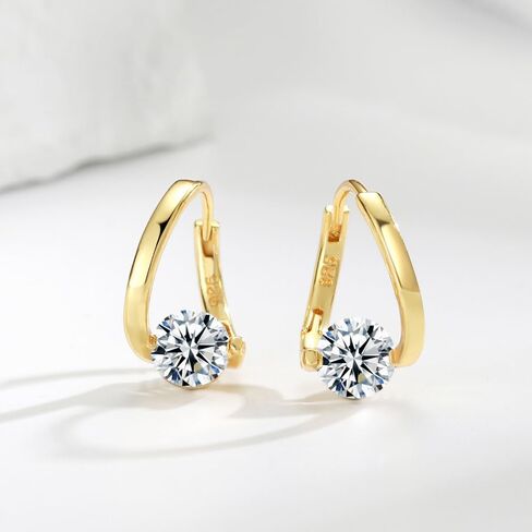 Coadipress Lymphatic Drainage Earrings - Unique Rhinestone Hoop Earrings with Shinny Crystal Stones - Trendy Irregular Cubic Design - Jewelry Gifts in Saudi Arabia