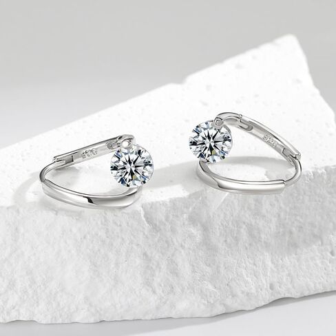 Coadipress Lymphatic Drainage Earrings - Unique Rhinestone Hoop Earrings with Shinny Crystal Stones - Trendy Irregular Cubic Design - Jewelry Gifts in Saudi Arabia