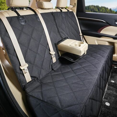 Bench Dog Car Seat Cover for Back Seat Waterproof Dog Seat Covers Durable Scratch Proof Nonslip, Protector for Pet Fur & Mud Washable Backseat Dog Cover for Cars Armrest Compatible in Saudi Arabia