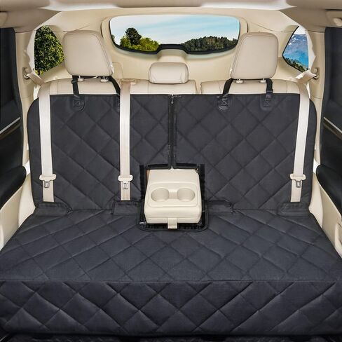 Bench Dog Car Seat Cover for Back Seat Waterproof Dog Seat Covers Durable Scratch Proof Nonslip, Protector for Pet Fur & Mud Washable Backseat Dog Cover for Cars Armrest Compatible in Saudi Arabia