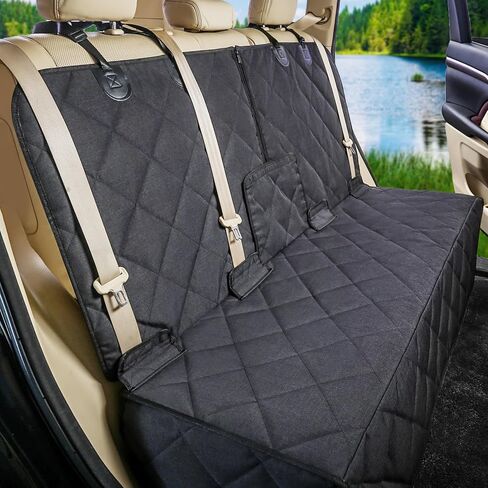 Bench Dog Car Seat Cover for Back Seat Waterproof Dog Seat Covers Durable Scratch Proof Nonslip, Protector for Pet Fur & Mud Washable Backseat Dog Cover for Cars Armrest Compatible in Saudi Arabia