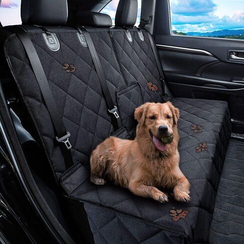 Bench Dog Car Seat Cover for Back Seat Waterproof Dog Seat Covers Durable Scratch Proof Nonslip, Protector for Pet Fur & Mud Washable Backseat Dog Cover for Cars Armrest Compatible in Saudi Arabia