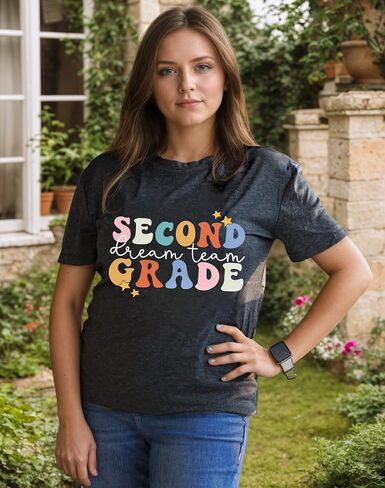 Teacher Shirts Women Happy First Day of School Tshirts Back to School Appreciation Gifts in Saudi Arabia