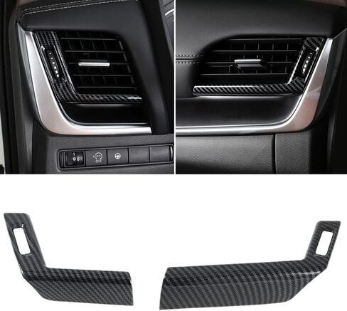 Xiter 2pcs ABS Plastics Cabon على غرار الطراز الأمامي الجانبي Air Cover Cover Cover Cover trim for Nissan Rogue 2021 2022 2023 2024 2025 incipsories includer in Kuwait