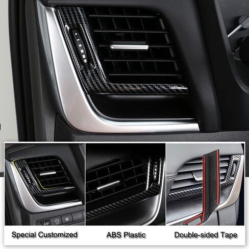 Xiter 2pcs ABS Plastics Cabon على غرار الطراز الأمامي الجانبي Air Cover Cover Cover Cover trim for Nissan Rogue 2021 2022 2023 2024 2025 incipsories includer in Kuwait