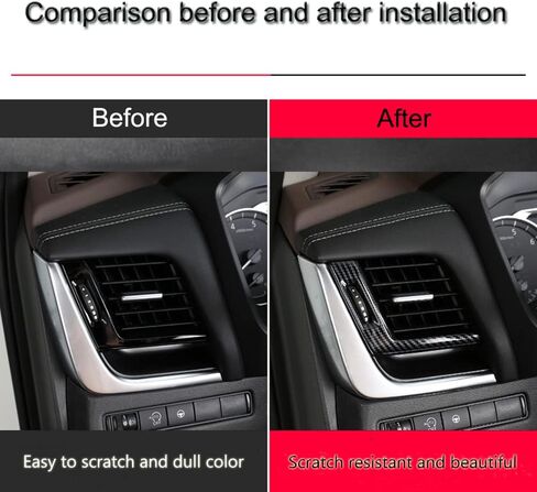 Xiter 2pcs ABS Plastics Cabon على غرار الطراز الأمامي الجانبي Air Cover Cover Cover Cover trim for Nissan Rogue 2021 2022 2023 2024 2025 incipsories includer in Kuwait