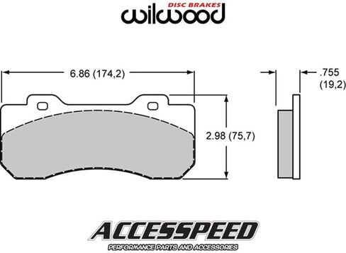 Wilwood 150-Q-10120K Brake Pad Set, Pad #10120, BP-Q Compound, .755 Thick, Axle Set in Saudi Arabia