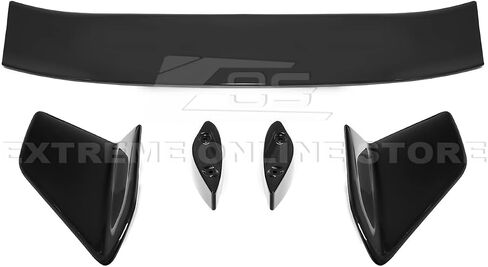 Replacement for 2016-2021 Honda Civic Hatchback FK4 FK7 | JDM Type-R Style Rear Trunk Lid Wing Spoiler (ABS Plastic - Painted Glossy Black) in Kuwait
