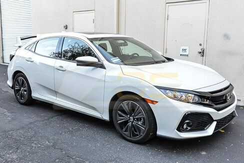 Replacement for 2016-2021 Honda Civic Hatchback FK4 FK7 | JDM Type-R Style Rear Trunk Lid Wing Spoiler (ABS Plastic - Painted Glossy Black) in Kuwait