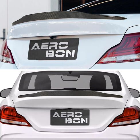 Aerobon Real Carbon Fiber Trunk Spoiler متوافق مع 2019-2025 Genesis G70 SPOILER (D style) in Kuwait