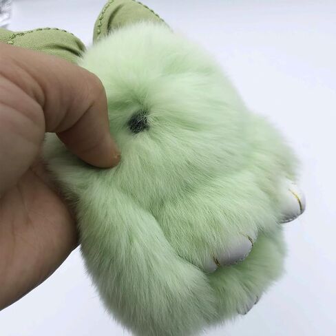 unpafcxddyig ungbit rabbit fur pom pom keychain cute mini bunny key key with bow in Kuwait