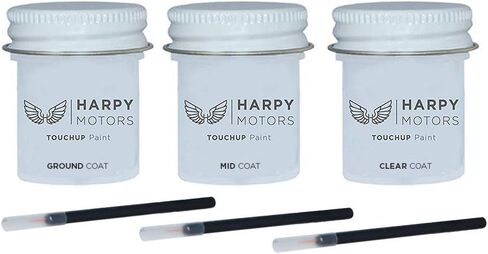Harpy Motors 1/2oz Touchup Paint Tri Coat Kit مع فرش متوافقة مع 2010-2015 LEXUS GX460 77 Starfire Pearl -Color Match in Saudi Arabia