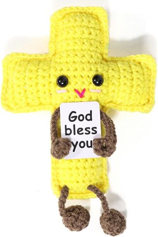 AICase Jesus Christian Gifts For Women Positive Crochet little Jesus Figures Emotional Support Nuggets Bible Catholic Religious Spiritual Faith God Baptism Handmade Birthday Retirement Gifts for Dad in Saudi Arabia