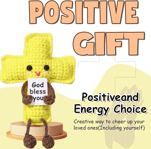 AICase Jesus Christian Gifts For Women Positive Crochet little Jesus Figures Emotional Support Nuggets Bible Catholic Religious Spiritual Faith God Baptism Handmade Birthday Retirement Gifts for Dad in Saudi Arabia