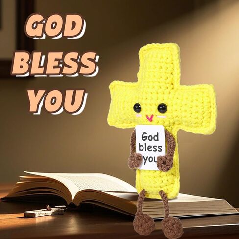 AICase Jesus Christian Gifts For Women Positive Crochet little Jesus Figures Emotional Support Nuggets Bible Catholic Religious Spiritual Faith God Baptism Handmade Birthday Retirement Gifts for Dad in Saudi Arabia