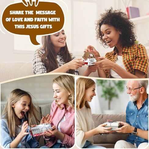 AICase Jesus Christian Gifts For Women Positive Crochet little Jesus Figures Emotional Support Nuggets Bible Catholic Religious Spiritual Faith God Baptism Handmade Birthday Retirement Gifts for Dad in Saudi Arabia