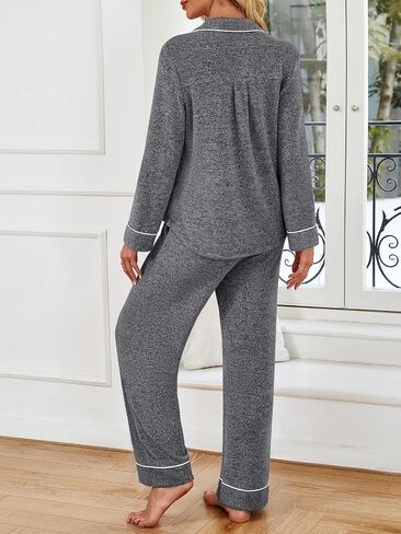 LILLUSORY Womens Fall Pajamas Lounge Sets Cotton Cute Sleep Nightwear Winter Pjs in Saudi Arabia