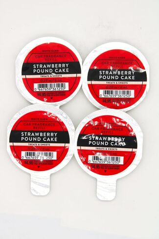 Generic Strawberry Pound Cake, Bath and Body, Car Fragrance Refill, 0.2 fl oz each, 4 pack, Clear in Saudi Arabia