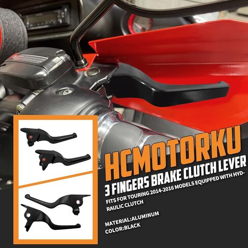 Motorcycle Brake Clutch Lever Hand Levers 3 Fingers Fit for Harley Touring Road King Electra Glide Street Glide Ultra Limited CVO 2014-2016 (Chrome) in Saudi Arabia