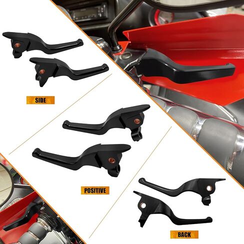 Motorcycle Brake Clutch Lever Hand Levers 3 Fingers Fit for Harley Touring Road King Electra Glide Street Glide Ultra Limited CVO 2014-2016 (Chrome) in Saudi Arabia