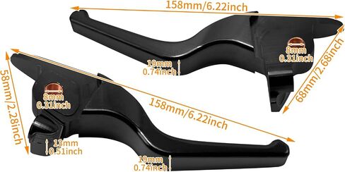Motorcycle Brake Clutch Lever Hand Levers 3 Fingers Fit for Harley Touring Road King Electra Glide Street Glide Ultra Limited CVO 2014-2016 (Chrome) in Saudi Arabia