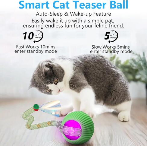 ألعاب القط التفاعلية للقطط الداخلية ، 2025 لعبة Cat Ball Interactive Cat New Generation مع ذيل شبكة مرنة ، ألعاب Cat/القطة التلقائية مع تنشيط النيمة والتنشيط ، ألعاب Cat للملل الداخلي (أحمر) in Saudi Arabia