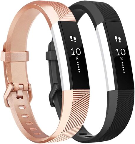 فرق رياضية مقاومة للماء في Tobfit متوافقة مع بتات FIT Alta/Alta HR/ACE ، معصم بديل TPU الناعم ، والذهبية/الفضة الكبيرة ، in Kuwait