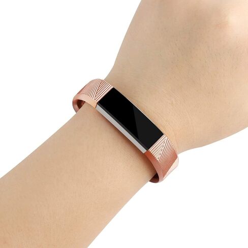 فرق رياضية مقاومة للماء في Tobfit متوافقة مع بتات FIT Alta/Alta HR/ACE ، معصم بديل TPU الناعم ، والذهبية/الفضة الكبيرة ، in Kuwait