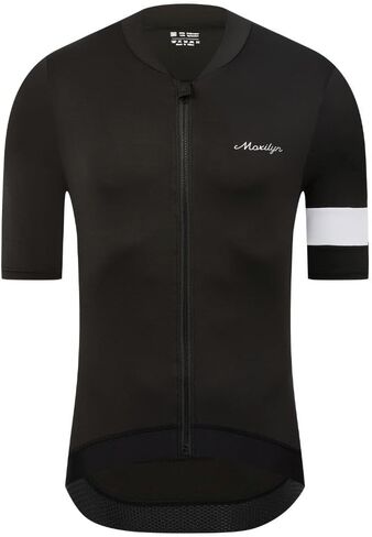 MOXILYN Men's Cycling Jerseys Road Bike Shirts Short Sleeve Full Zipper with 4 Pockets Reflective Widen Anti Slip Hem in Kuwait